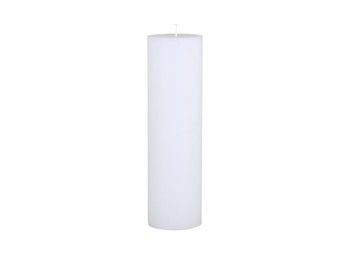 RUSTIC PILLAR CANDLE- 35 x 10cm - WHITE