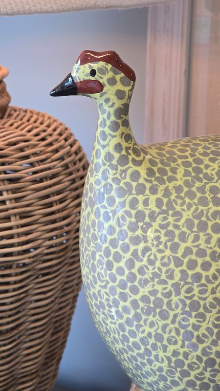 LARGE YELLOW SPOTTED GREY GUINEA FOWL