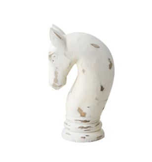 WHITE KNIGHT CHESS PIECE