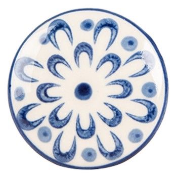 BLUE FLORA DRAWER KNOB