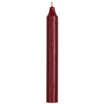 4 DINNER CANDLES IN RUSTIC BORDEAUX