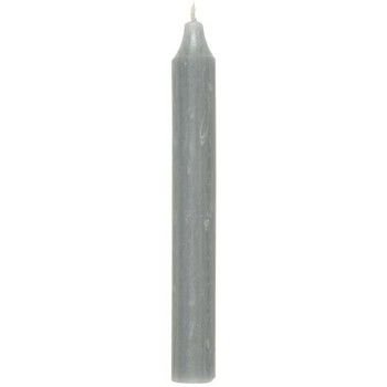 4 DINNER CANDLES IN RUSTIC GREY