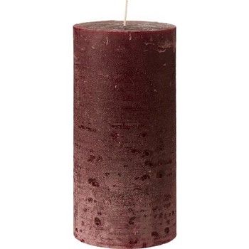 RUSTIC PILLAR CANDLE 20x9.6cm IN RED