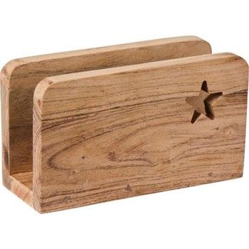 WOODEN STAR NAPKIN HOLDER
