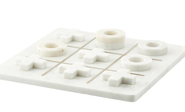 MARMILLA TIC-TAC-TOE IN WHITE MARBLE