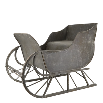 VINTAGE ZINC AND IRON SLEIGH