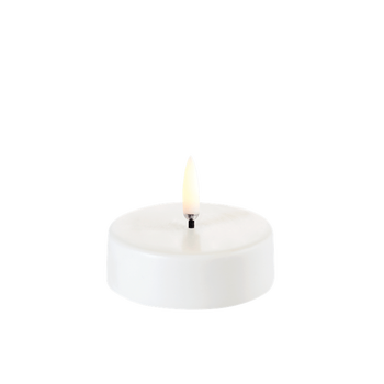 LED MAXI WAX TEALIGHT  IN NORDIC WHITE 6.1x2.2cm