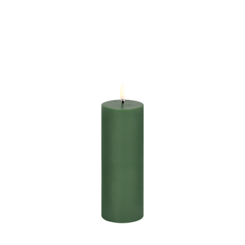UYUNI REAL FLICKER LED PILLAR CANDLE OLIVE GREEN 5.8X15 CM