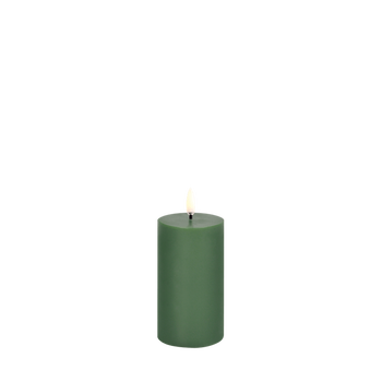 UYUNI REAL FLICKER LED PILLAR CANDLE OLIVE GREEN 5.8X10.1 CM
