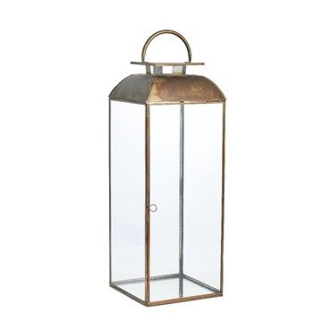 SIGRID ANTIQUE BRASS LANTERN 62cm