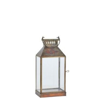 SIGNE ANTIQUE BRASS LANTERN 30.5cm