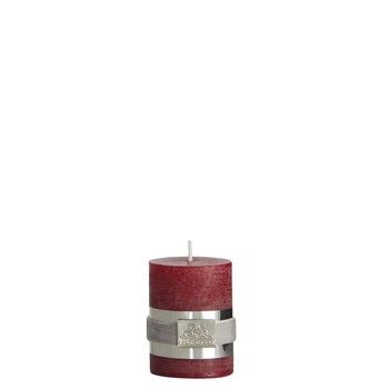 RUSTIC DESIGNER CANDLE DARK RED H6cm x Dia 4.5cm