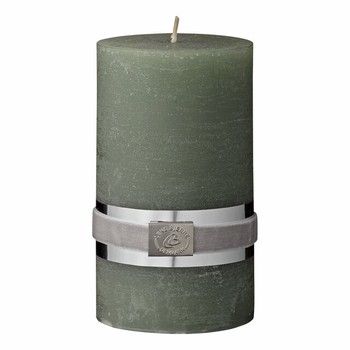 RUSTIC DESIGNER CANDLE WINTER GREEN  H12.5cm x Dia 7.5cm