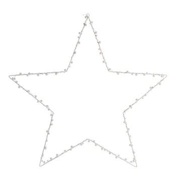 LARGE METAL AND PEARL LIGHT STAR 70cm