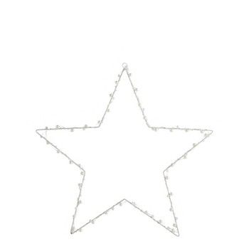 SMALL METAL AND PEARL LIGHT STAR 50cm