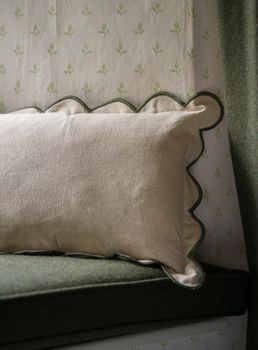 MOSS SCALLOPED EDGE CUSHION