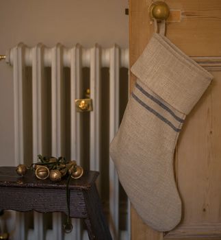 LINEN BLUE STRIPE  STOCKING