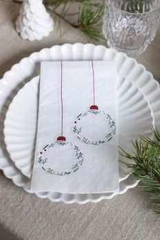 HANGING BAUBLES LUNCH NAPKIN 16pk