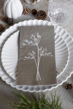 GRASS GREIGE LUNCH NAPKIN 16pk