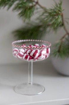 CANDY CANE DESSERT GLASS