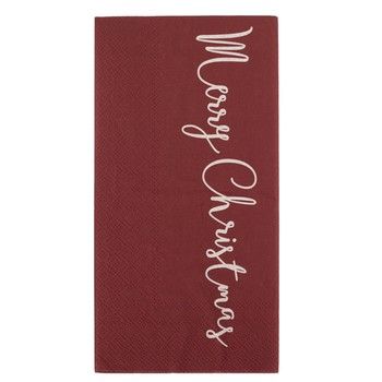 MERRY CHRISTMAS RED LUNCH NAPKINS 16 PK