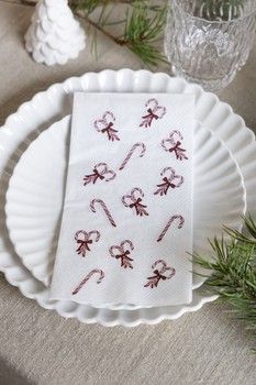 MINI CANDY CANES LUNCH NAPKINS 16pk