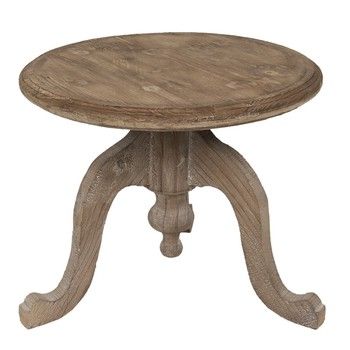 LOW TRIPOD RUSTIC WOOD TABLE