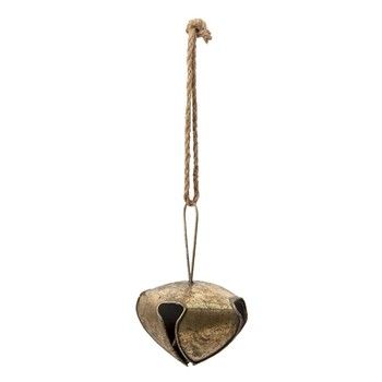 JINGLE BRASS BELL ON A JUTE ROPE