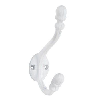 COVE WHITE DOUBLE WALL HOOK COVE WHITE DOUBLE WALL HOOK