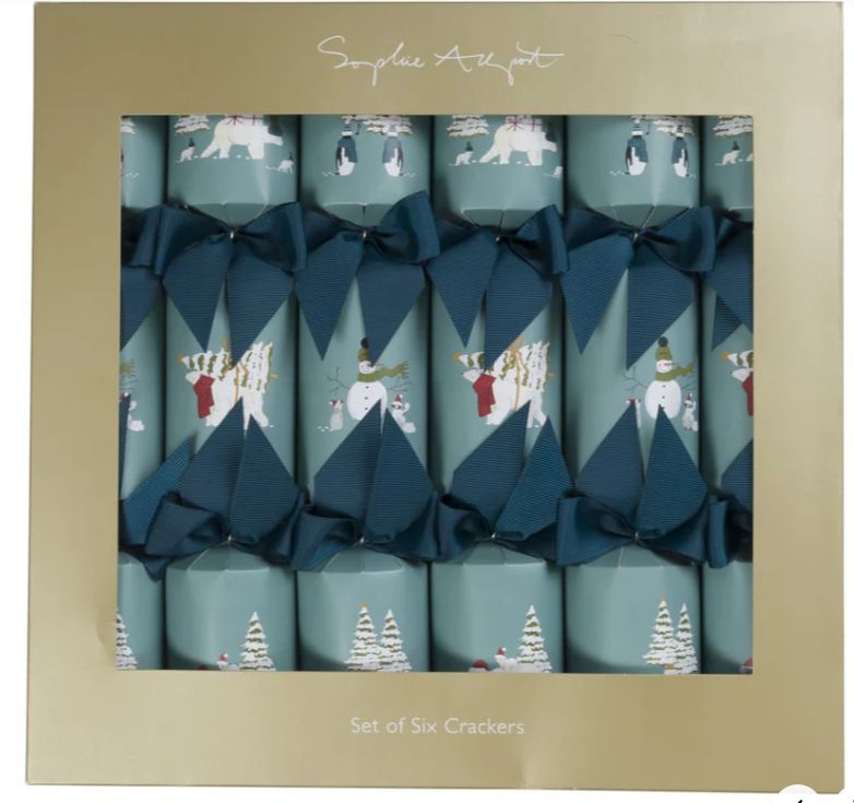SNOW SEASON CHRISTMAS CRACKERS BOX OF 6