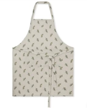 OLIVE LINEN APRON OLIVE LINEN APRON