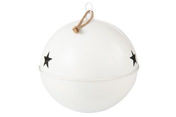 EXTRA LARGE WHITE MATT CHRISTMAS BELL
