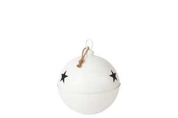 LARGE WHITE MATT CHRISTMAS BELL
