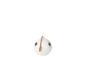 MEDIUM WHITE MATT CHRISTMAS BELL