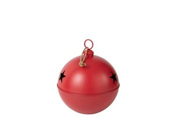LARGE RED MATT CHRISTMAS BELL