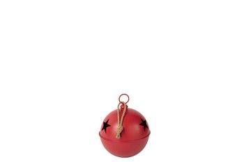 MEDIUM RED MATT CHRISTMAS BELL