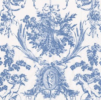 BLUE TOILE DINNER NAPKIN 20 PACK