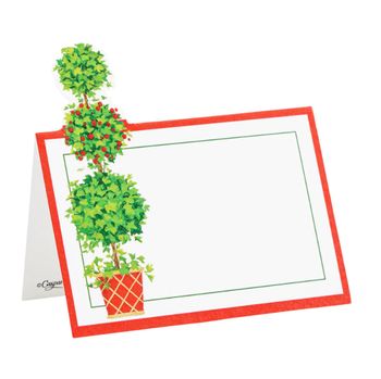 CHRISTMAS TOPIARY PLACE CARDS 8 PER PACK