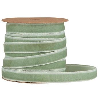 10m DUSTY GREEN VELVET RIBBON