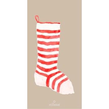 STRIPE STOCKING PAPER BUFFET NAPKIN 16 PACK