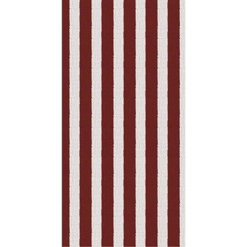 DEEP RED AND WHITE STRIPE BUFFET NAPKIN 16 PACK