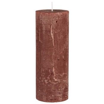 RUSTIC PILLAR CANDLE H18xDia6.8cm IN RUST