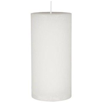 RUSTIC PILLAR CANDLE Dia6.8xH14cm IN WHITE