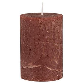 RUSTIC PILLAR CANDLE Dia  6.8 x H 10cm IN RUST