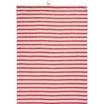 RED STRIPE COTTON TEA TOWEL