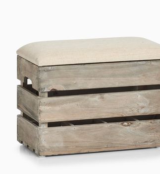 STORAGE CRATE WITH PADDED LID