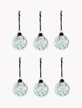 MELVILLE MINI MISTLETOE BAUBLES SET OF 6