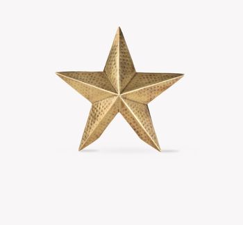 HINKSEY HAMMERED ANTIQUE BRASS TREE STAR HINKSEY HAMMERED ANTIQUE BRASS TREE STAR