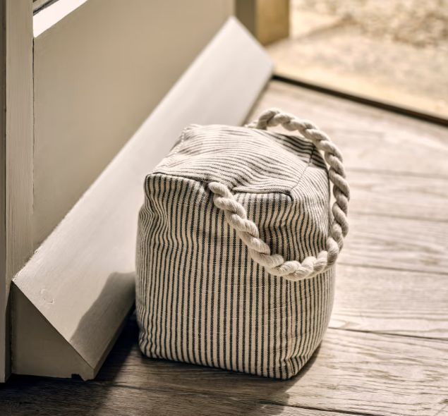 OAKLANDS STRIPE DOORSTOP IN FERN