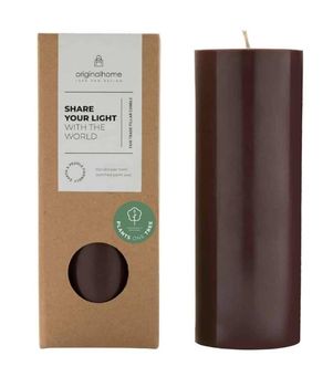 VEGAN PILLAR CANDLE IN DARK GRAPE